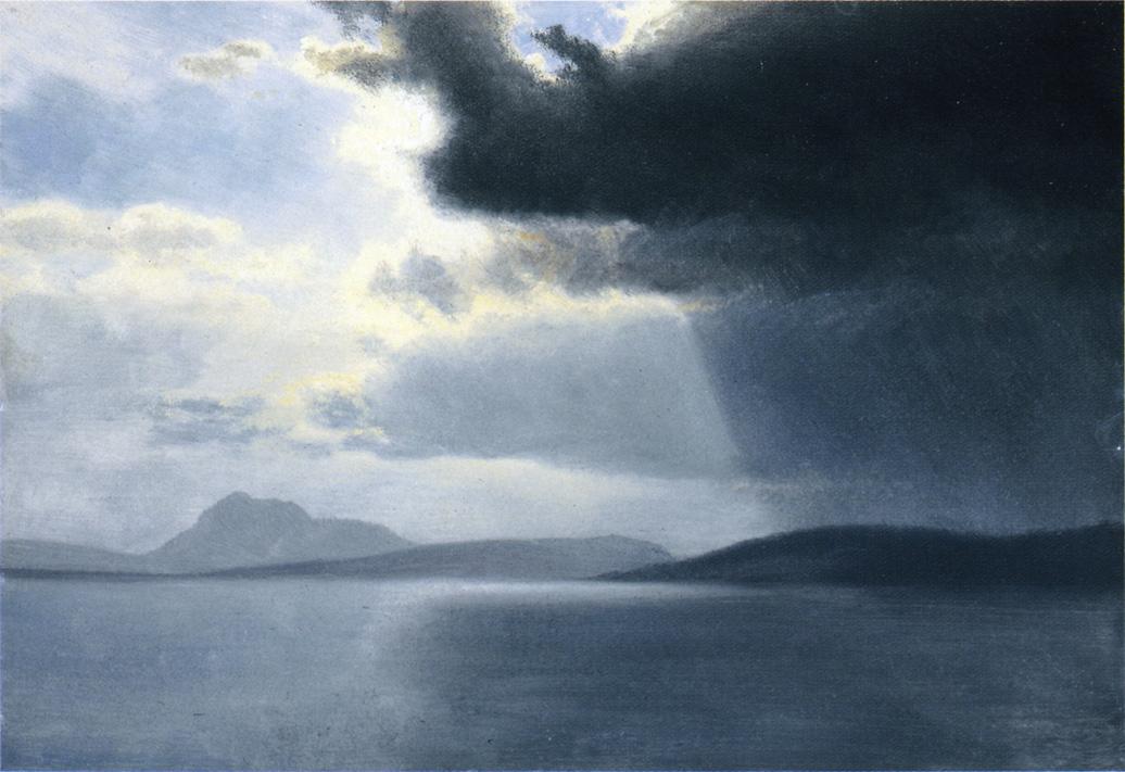 Orage imminent sur le fleuve Hudson - Albert Bierstadt