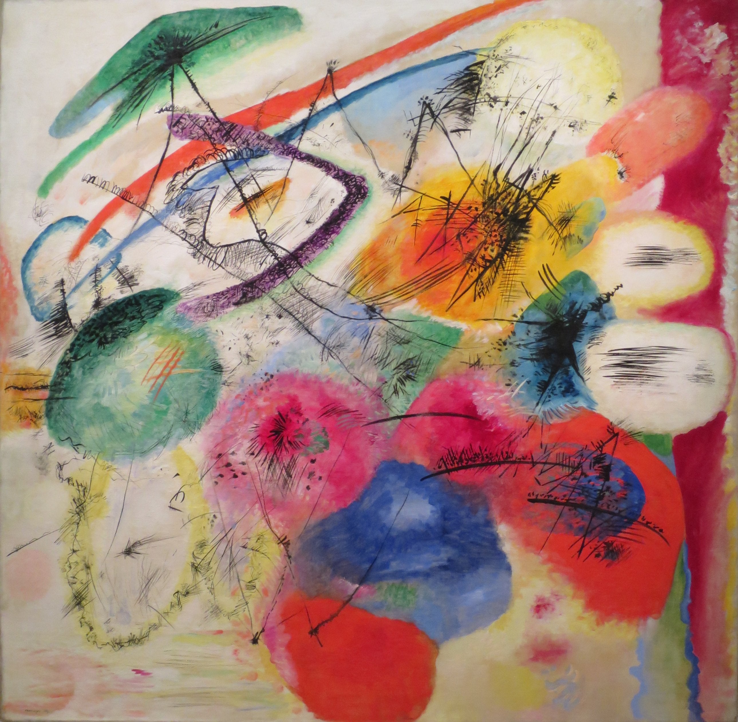 Reproduction du tableau « Lignes noires - Vassily Kandinsky » par Alpha Reproduction en peinture à l’huile