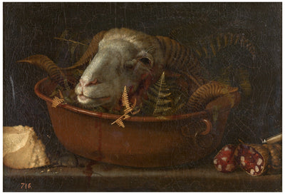 Nature morte avec tête de bélier - Giovanni Benedetto Castiglione