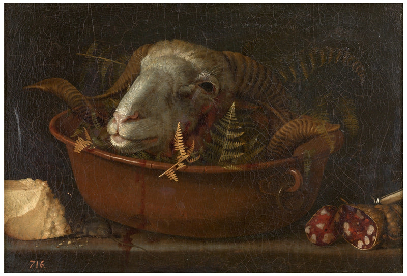 Nature morte avec tête de bélier - Giovanni Benedetto Castiglione