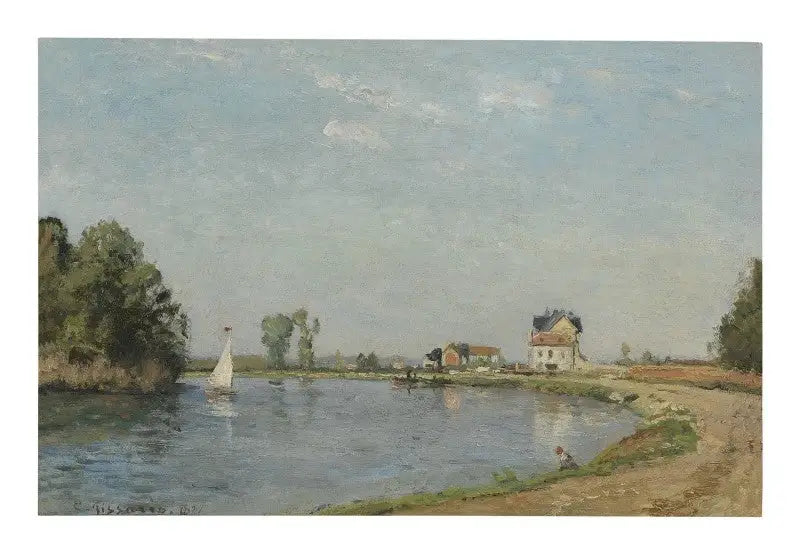 Břehy řeky - Camille Pissarro