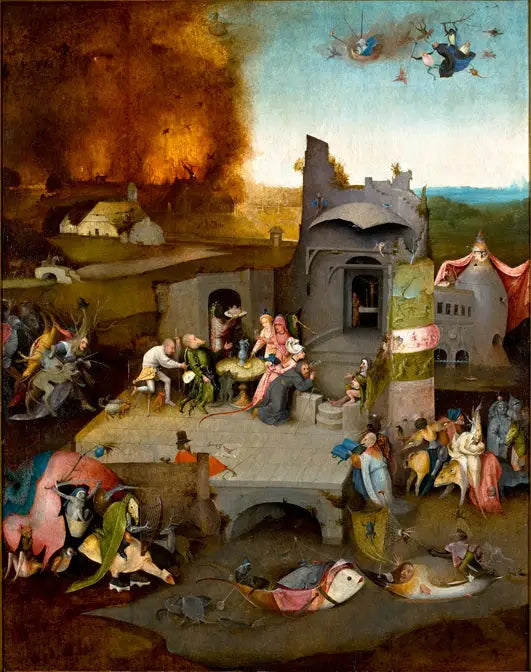 Pokušení svatého Antonína. - Hieronymus Bosch