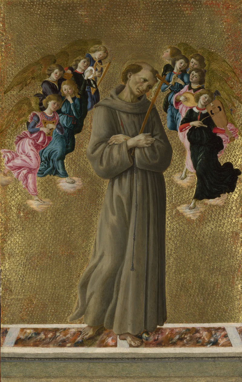 František z Assisi s anděly - Sandro Botticelli