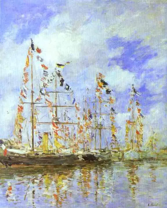 Yachtový přístav v Trouville-Deauville - Eugène Boudin
