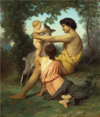 Idylka: Rodina starověku/Arkádie - Bouguereau
