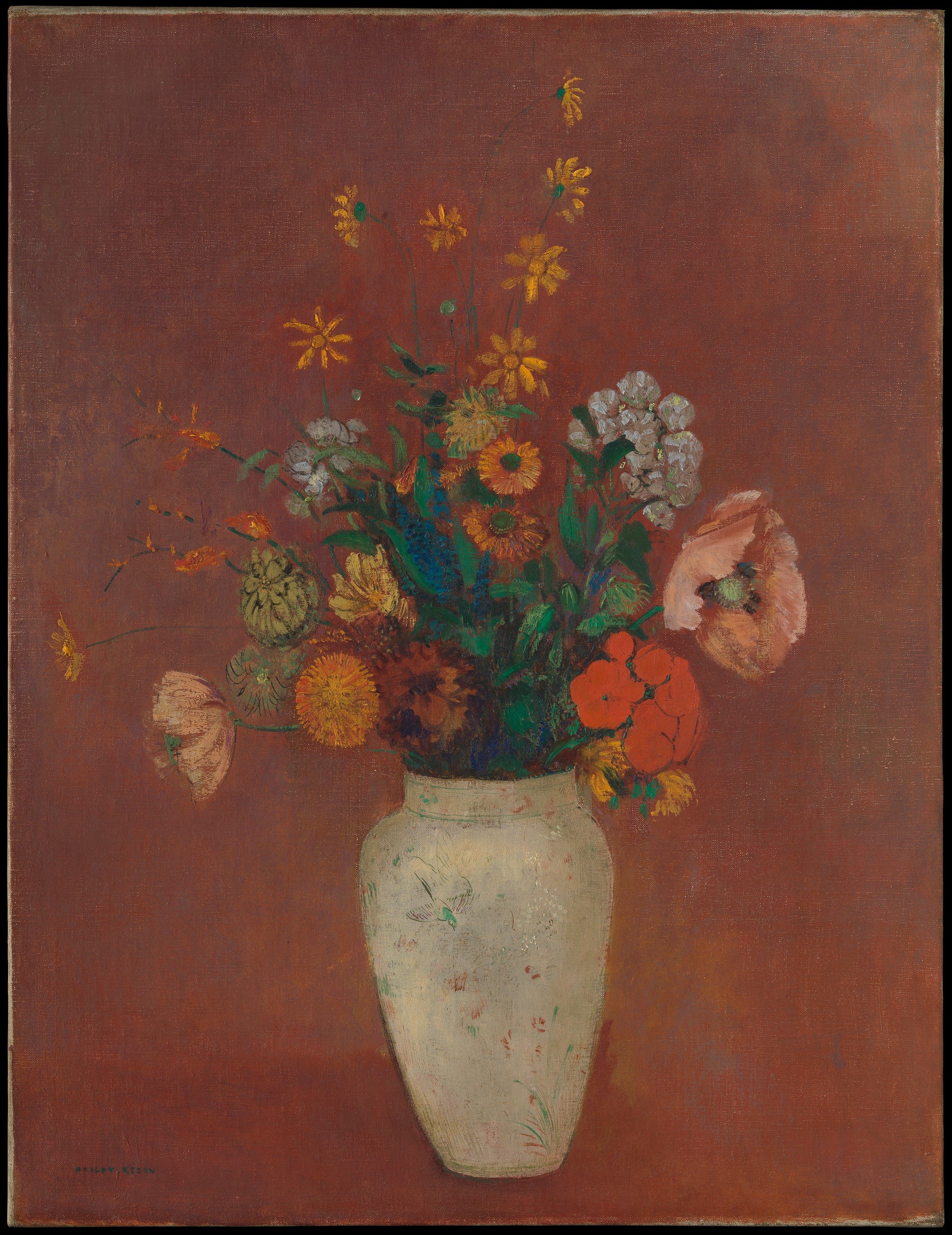 Bouquet dans un vase chinois - Odilon Redon