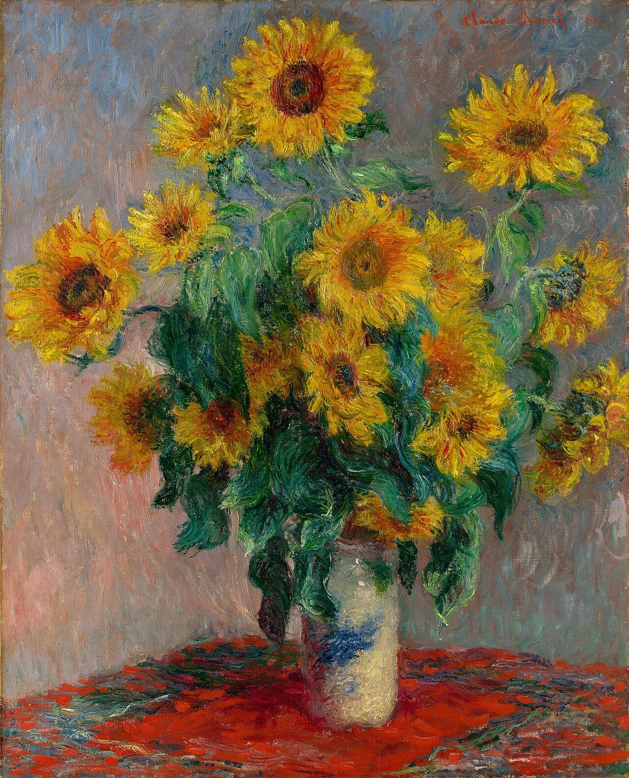 Kytice slunečnic – Claude Monet, kolem roku 1881