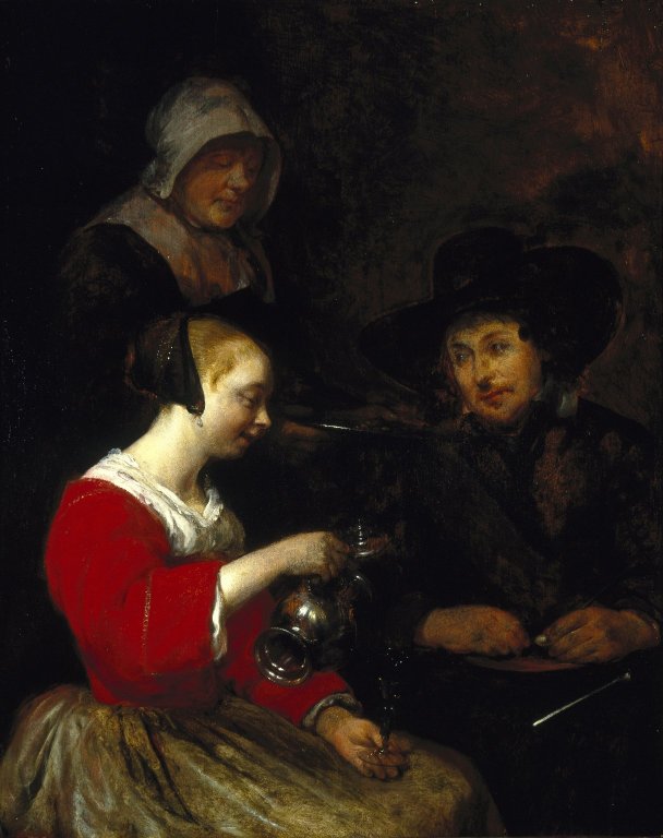 Femme versant du vin - Gerard ter Borch