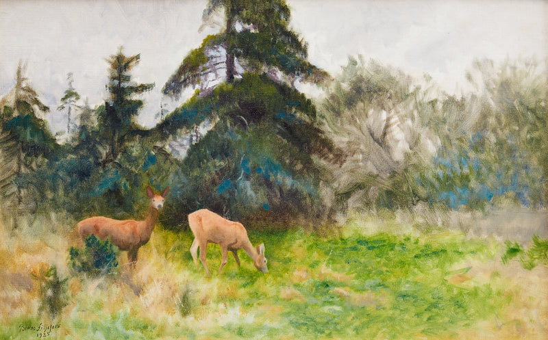 Chevreuil dans la verdure estivale - Bruno Liljefors