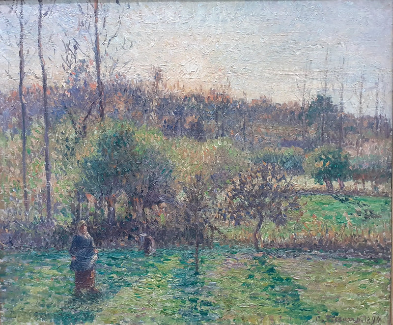 Východ slunce v Eragny - Camille Pissarro