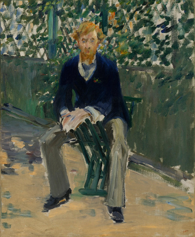 George Moore v zahradě umělce - Édouard Manet
