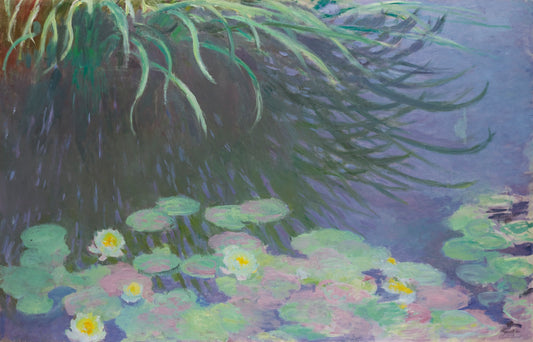 🌿 Lekníny s odlesky vysoké trávy, Claude Monet