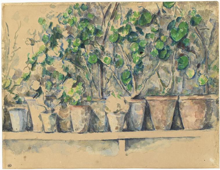 Reproduction du tableau « Les pots de fleurs - Paul Cézanne » par Alpha Reproduction en peinture à l’huile