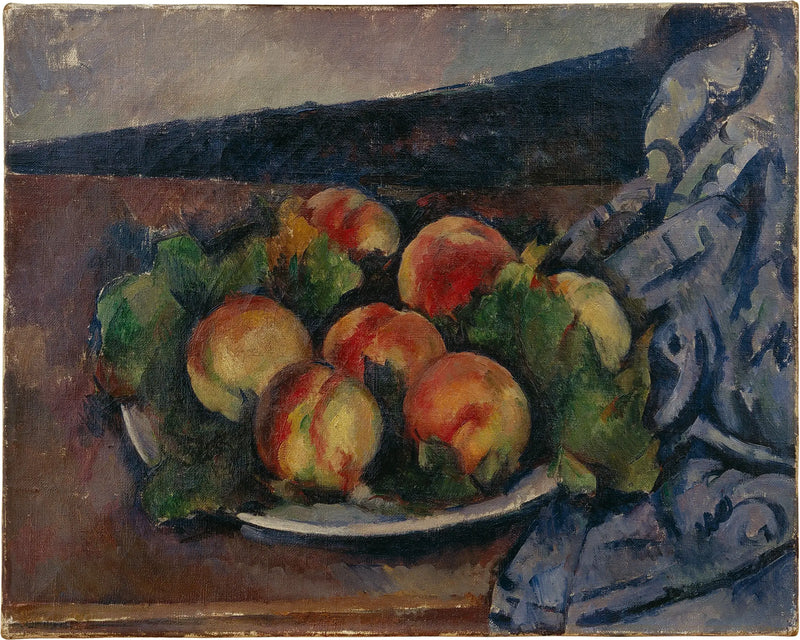 Talíř s broskvemi - Paul Cézanne