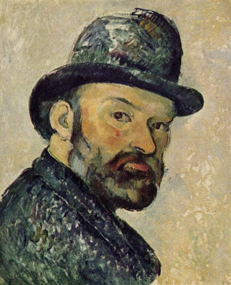 Reproduction du tableau « Cézanne au chapeau melon, esquisse - Paul Cézanne » par Alpha Reproduction en peinture à l’huile