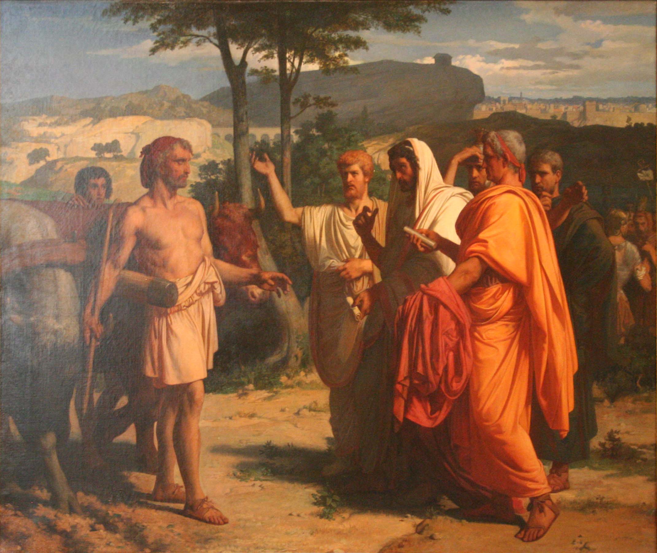 Cincinnatus recevant les ambassadeurs chargés de lui porter les insignes de la dictature - Alexandre Cabanel