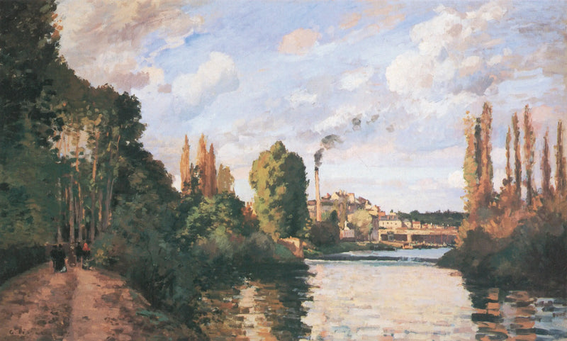Břehy vody v Pontoise - Camille Pissarro