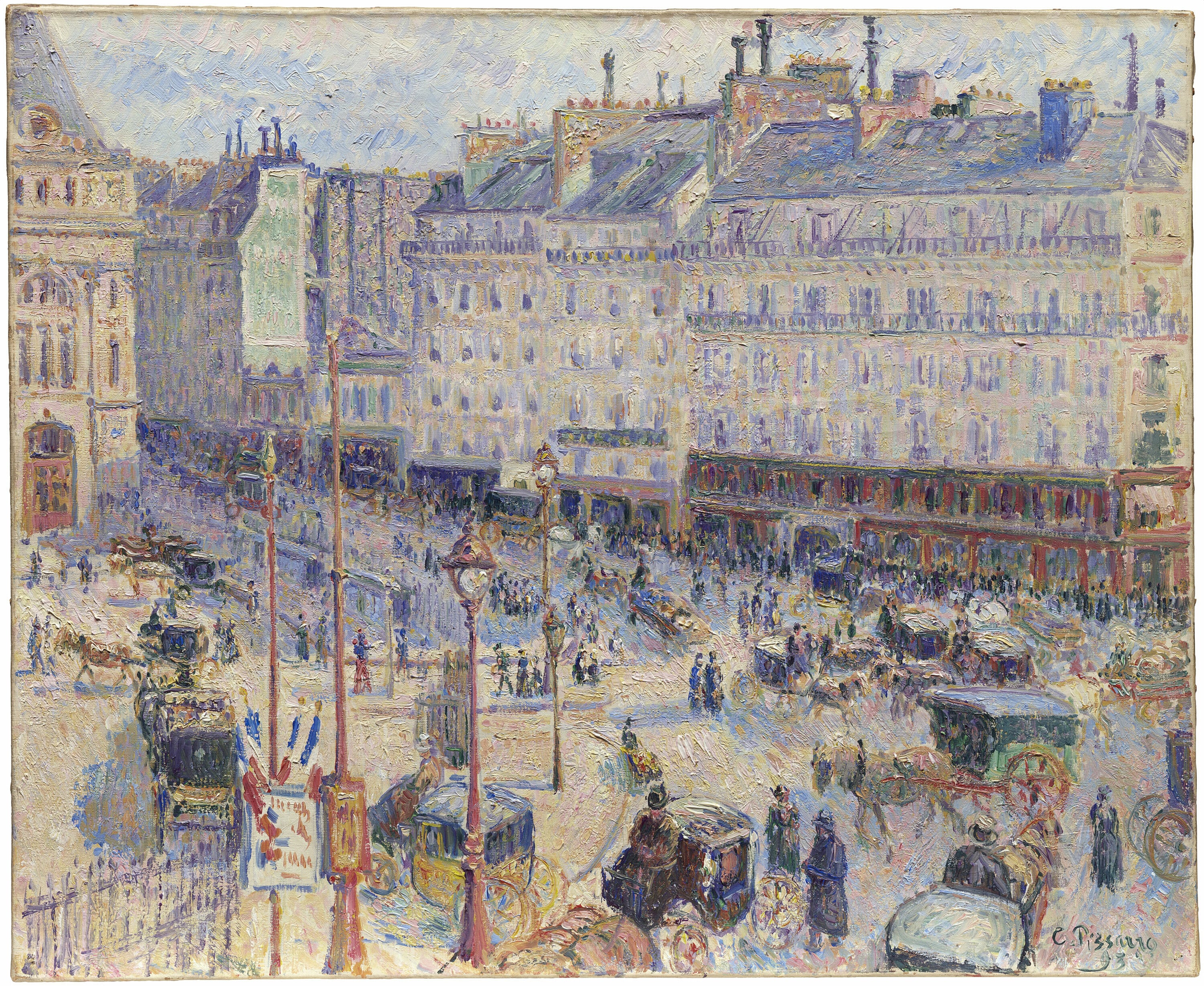 Reproduction du tableau « Place du Havre, Paris - Camille Pissarro » par Alpha Reproduction en peinture à l’huile
