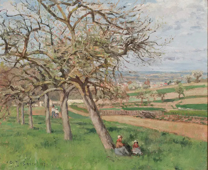 Kvetoucí jabloně - Camille Pissarro