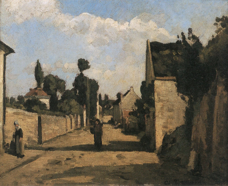 Ulice Hermitage v Pontoise - Camille Pissarro