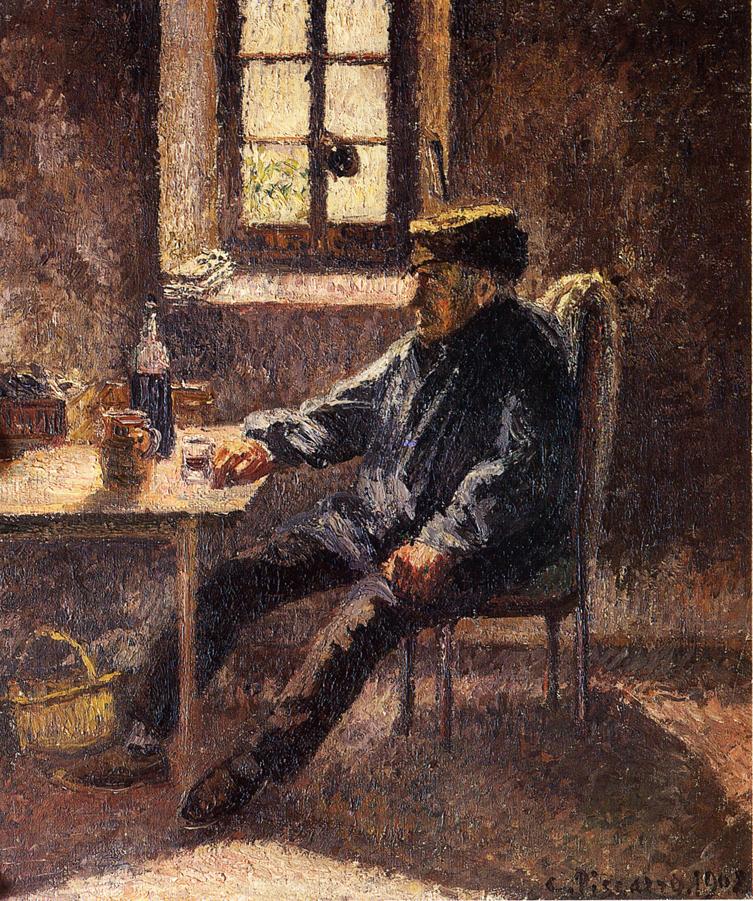Reproduction du tableau « Le Vieux Vigneron, Moret - Camille Pissarro » par Alpha Reproduction en peinture à l’huile
