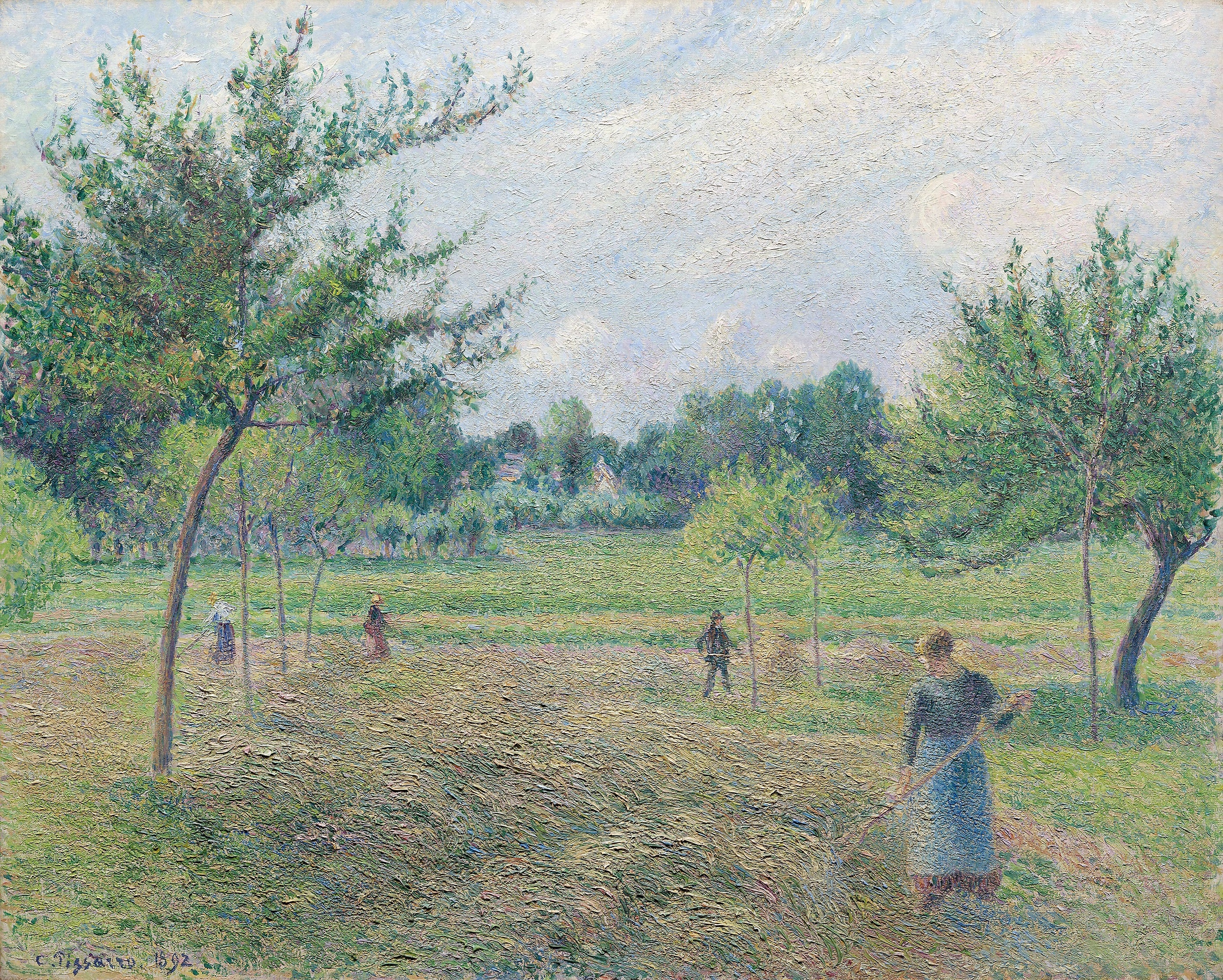 Reproduction du tableau « Fenaison à Éragny - Camille Pissarro » par Alpha Reproduction en peinture à l’huile