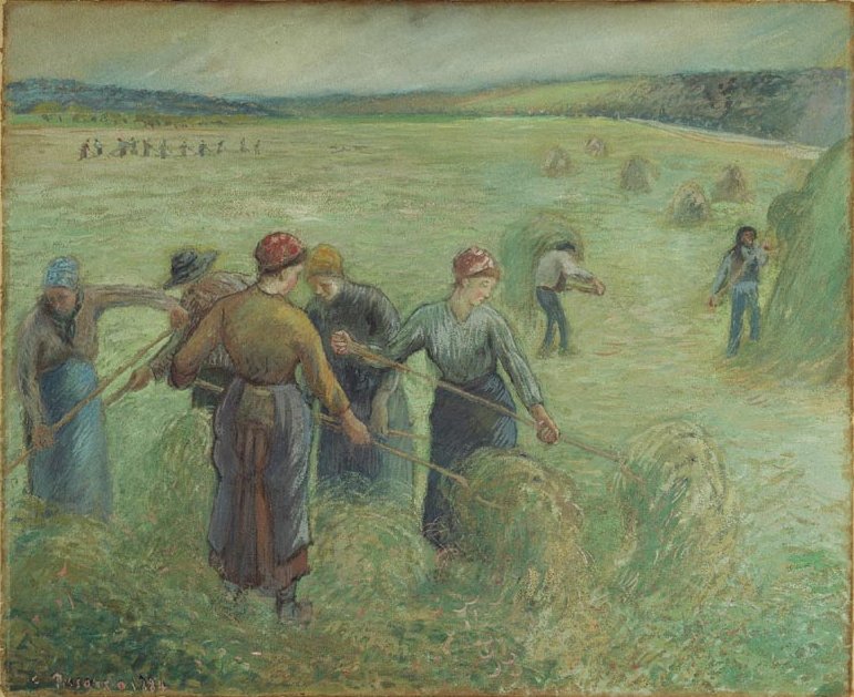 Reproduction du tableau « Les Faneuses - Camille Pissarro » par Alpha Reproduction en peinture à l’huile