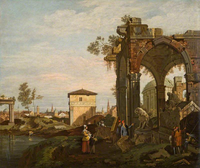 Ruines avec figures - Canaletto