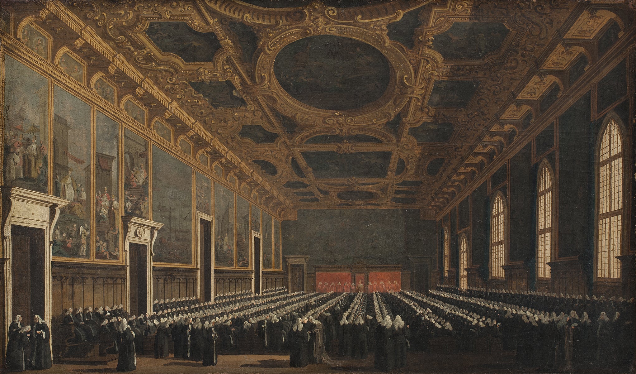 Le Doge et le Grand Conseil dans la Sala del Maggior Consiglio - Canaletto