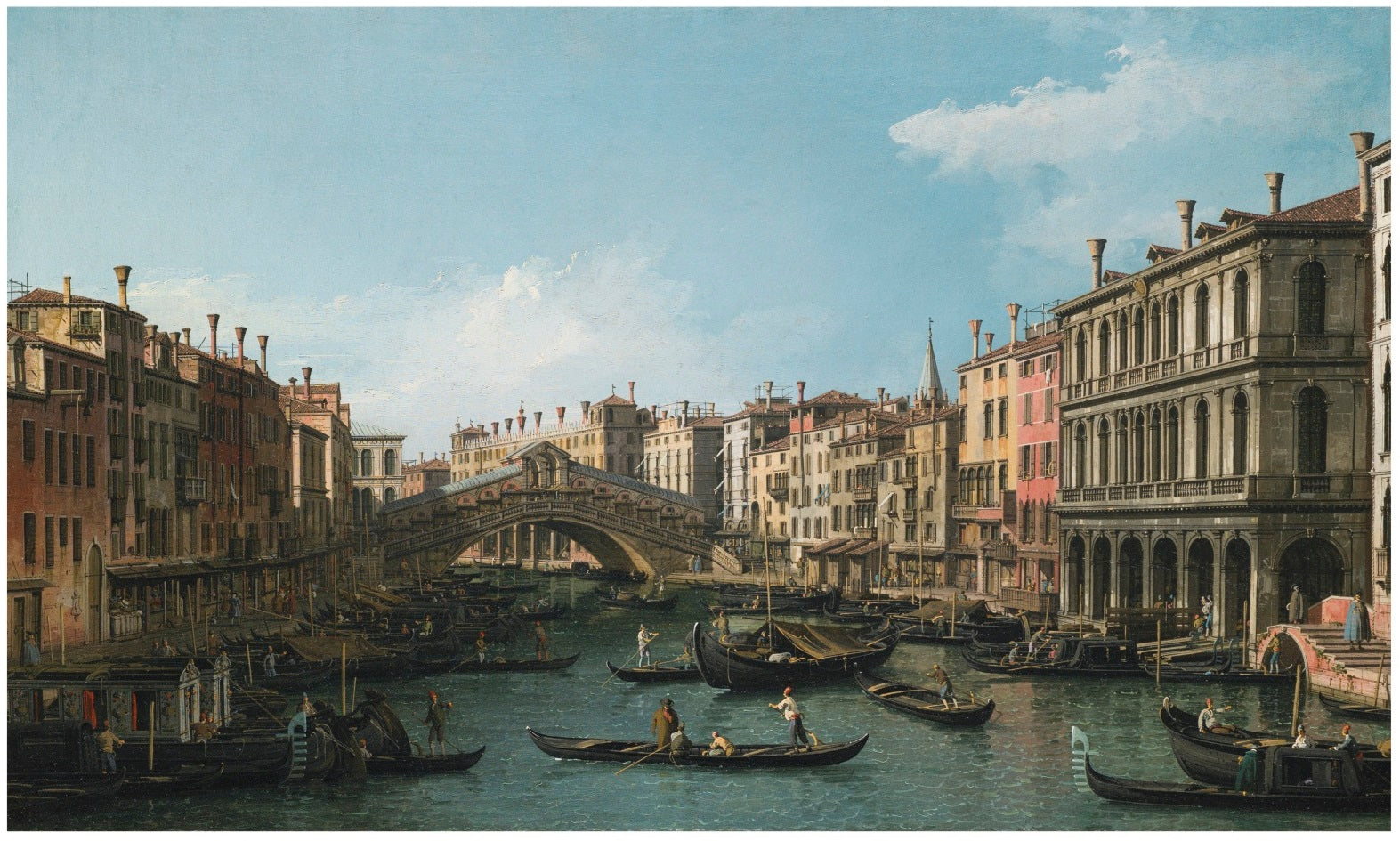Le Grand Canal vu du nord-est depuis le Palazzo Dolfin-Manin jusqu'au pont du Rialto - Canaletto