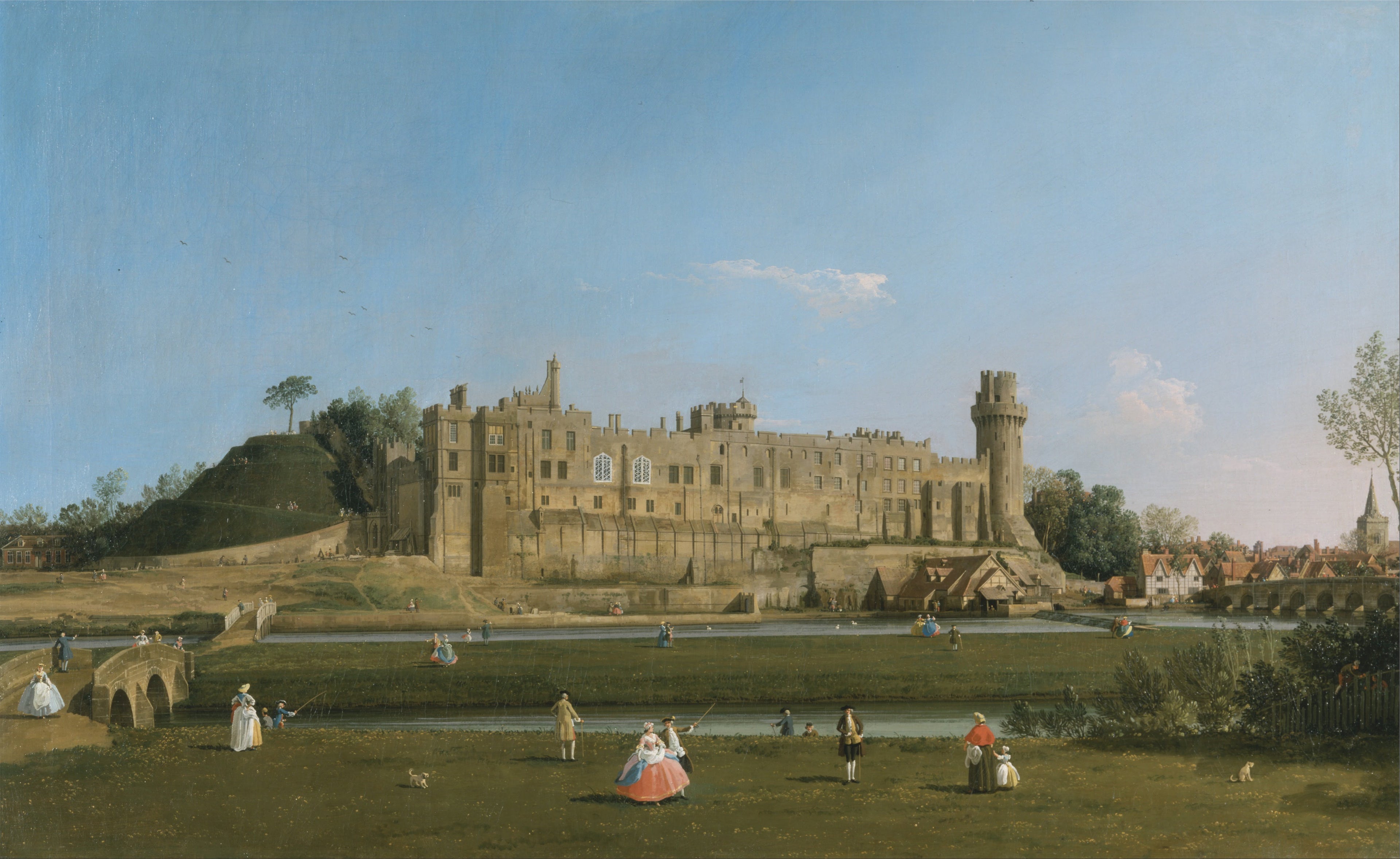 Le Château de Warwick - Canaletto