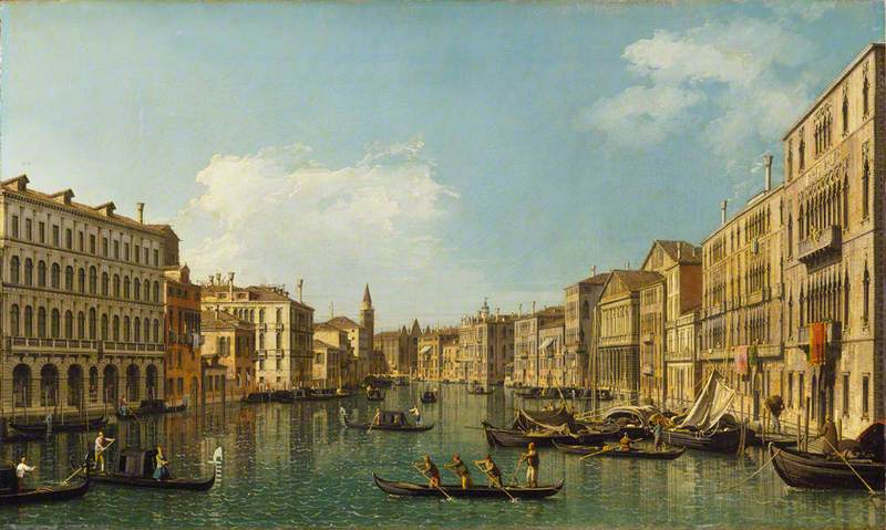 Venise : le Grand Canal du Palazzo Foscari à la Carità - Canaletto