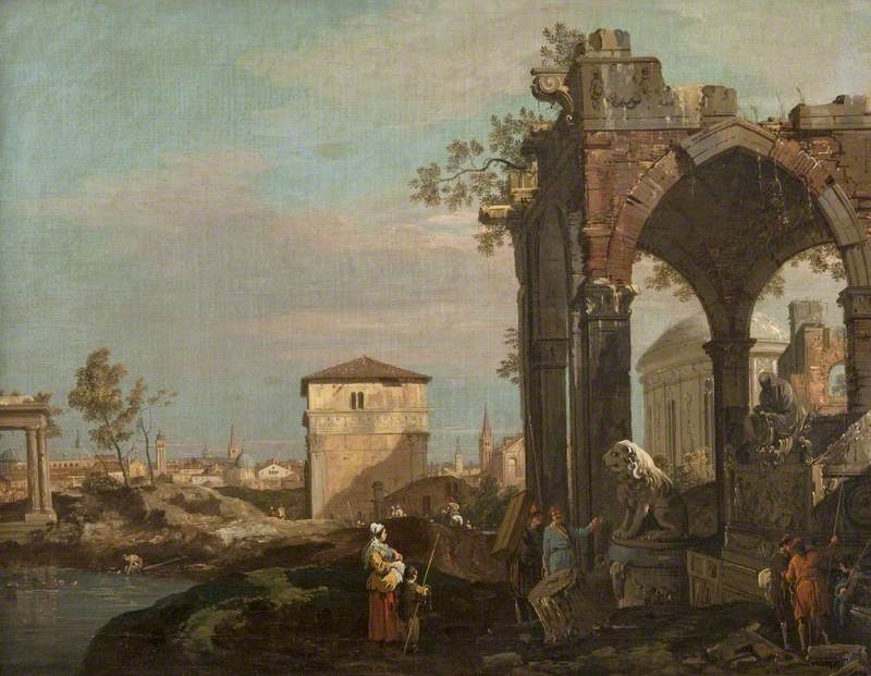 Paysage de ruines de Capriccio - Canaletto