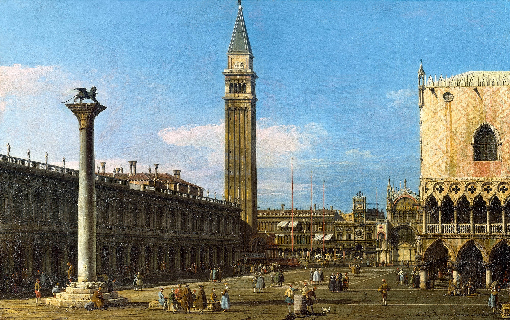 Venise : la Piazzetta vers la Torre dell'Orologio - Canaletto