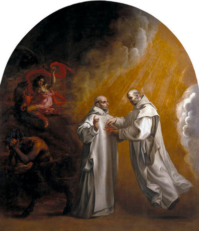 Basile de Bourgogne apparaît à son disciple Hugo de Lincoln - Vincenzo Carducci