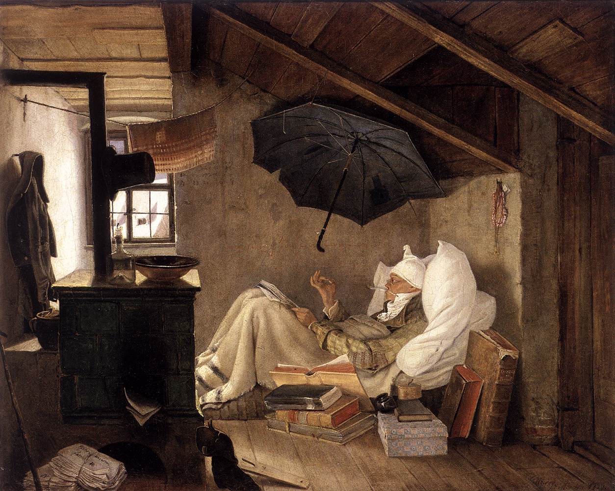 Chudý básník - Carl Spitzweg