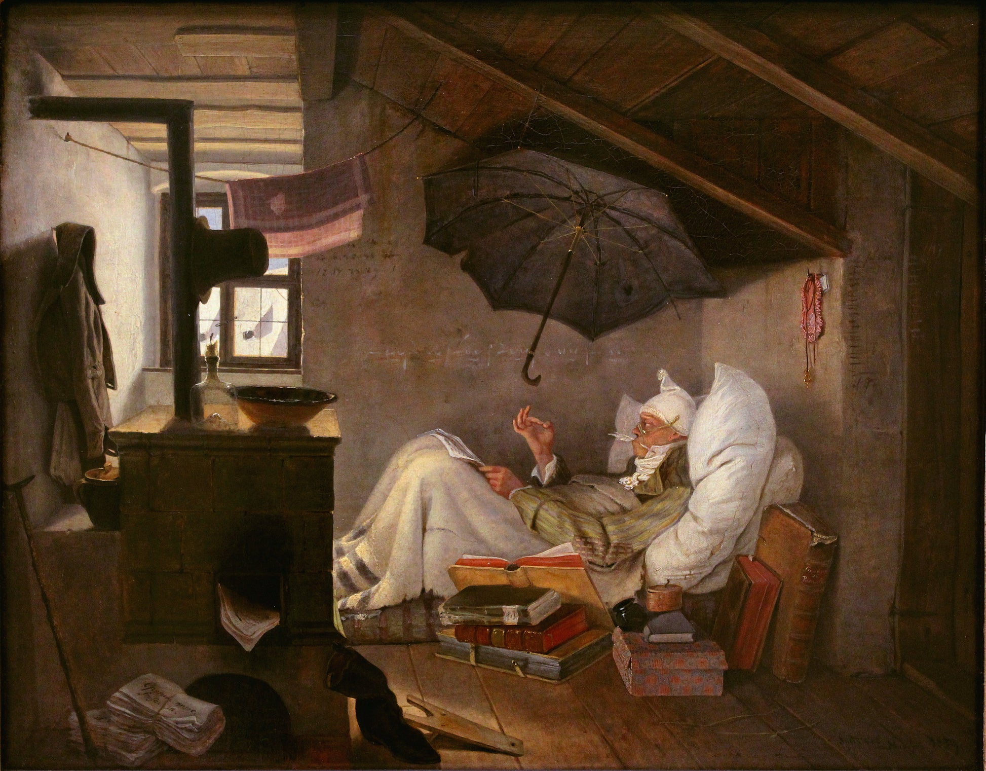 Chudý básník - Carl Spitzweg
