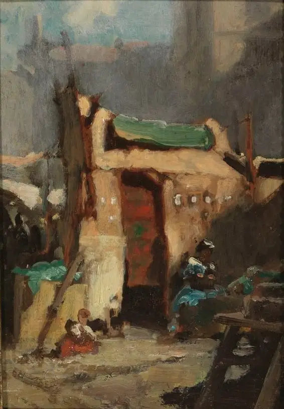 Mnichovský bleší trh - Carl Spitzweg