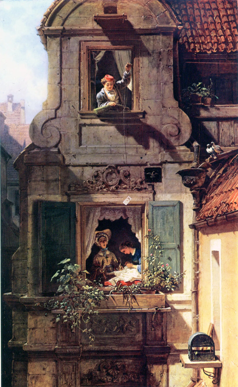 Zastavený milostný dopis - Carl Spitzweg