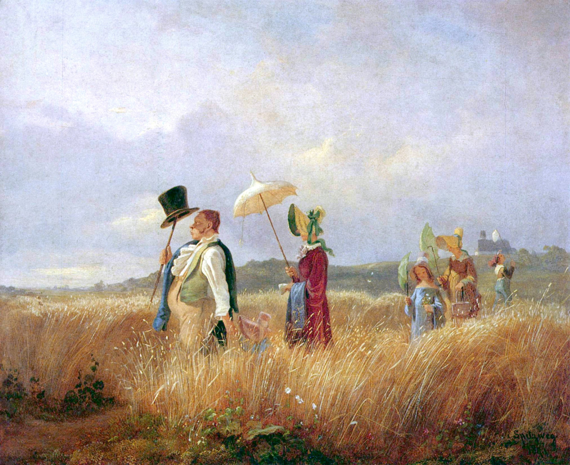 Nedělní procházka - Carl Spitzweg