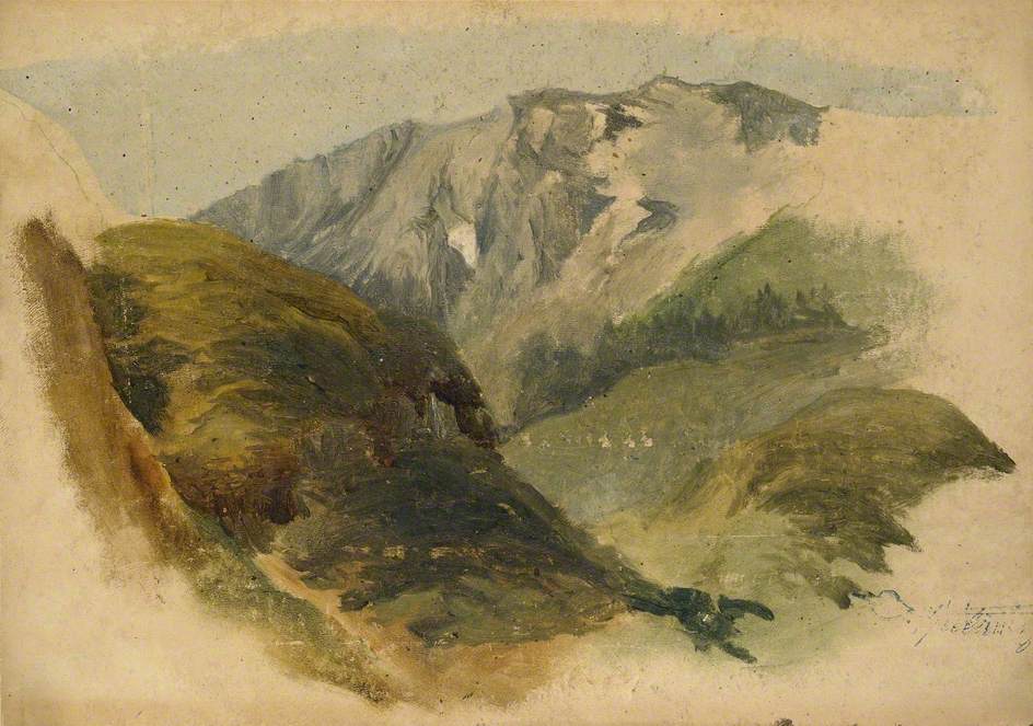 Horská krajina - Carl Spitzweg