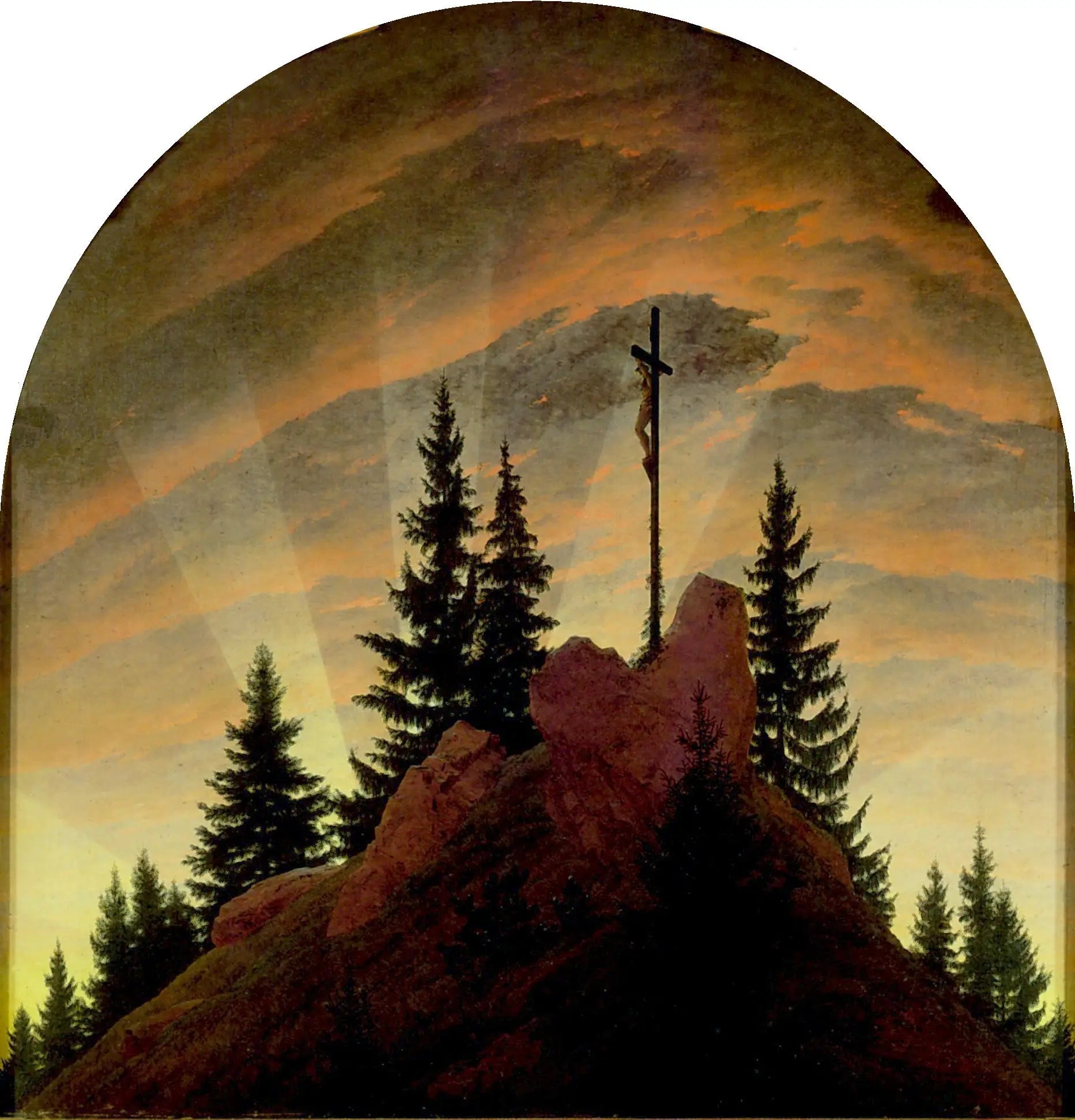 Reproduction du tableau « Le Retable de Tetschen - Caspar David Friedrich » par Alpha Reproduction en peinture à l’huile