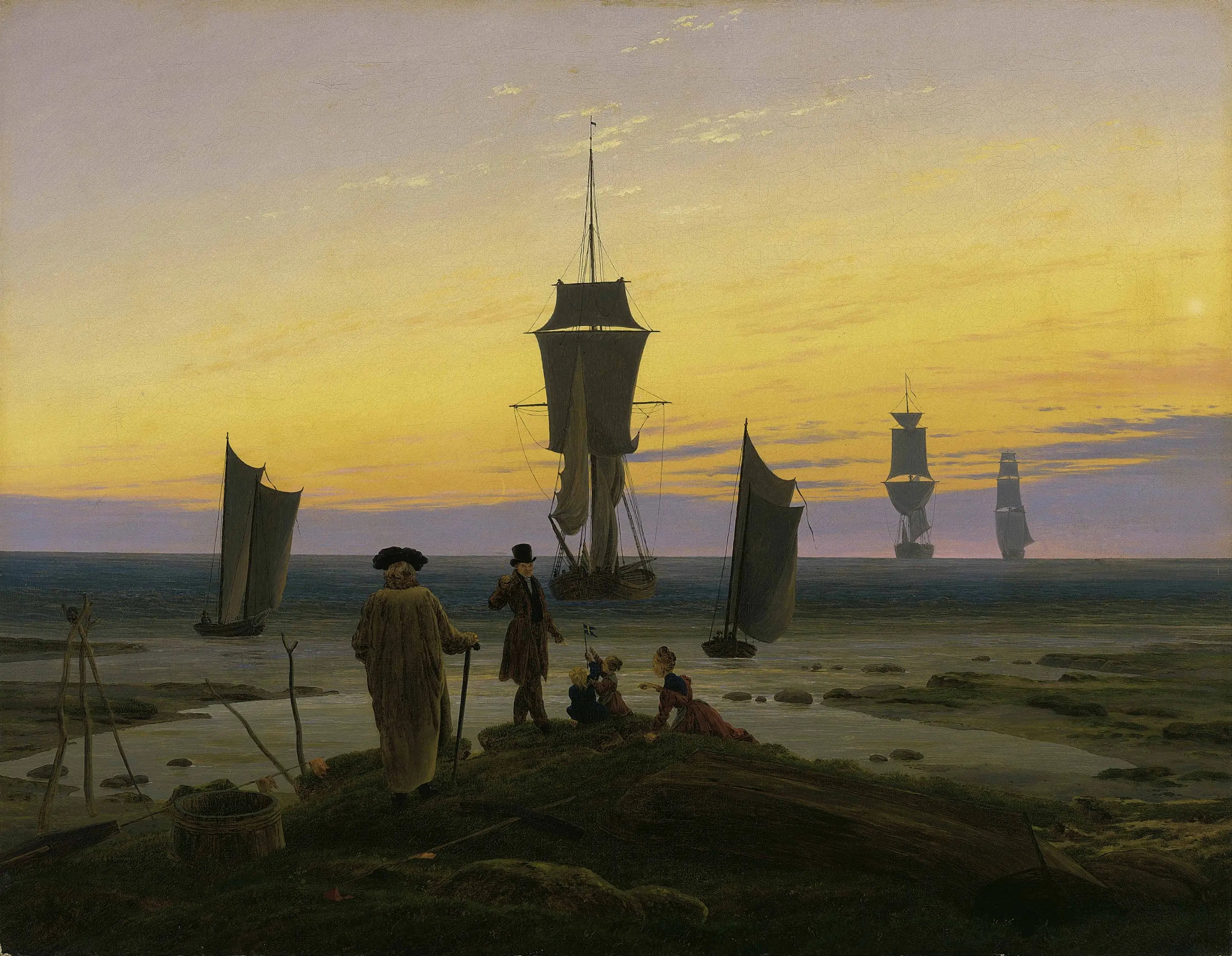 Reproduction du tableau « Les Âges de la vie - Caspar David Friedrich » par Alpha Reproduction en peinture à l’huile