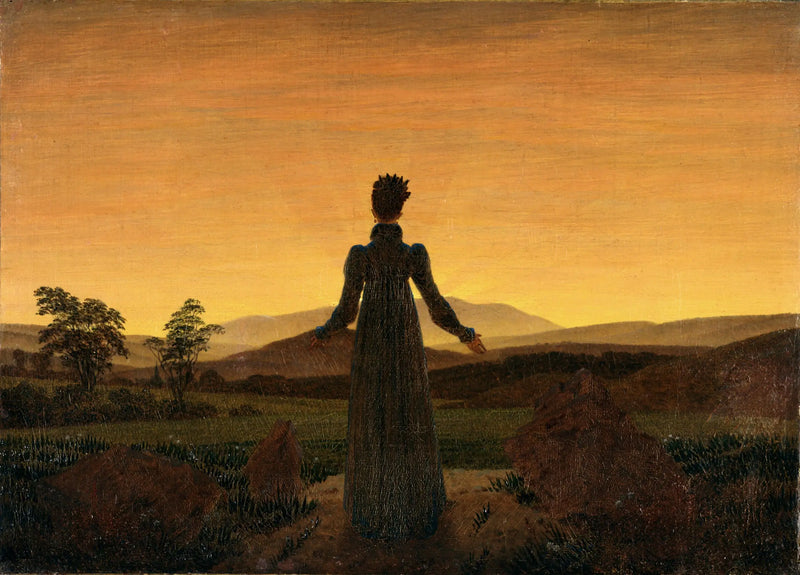 Žena před západem slunce - Caspar David Friedrich