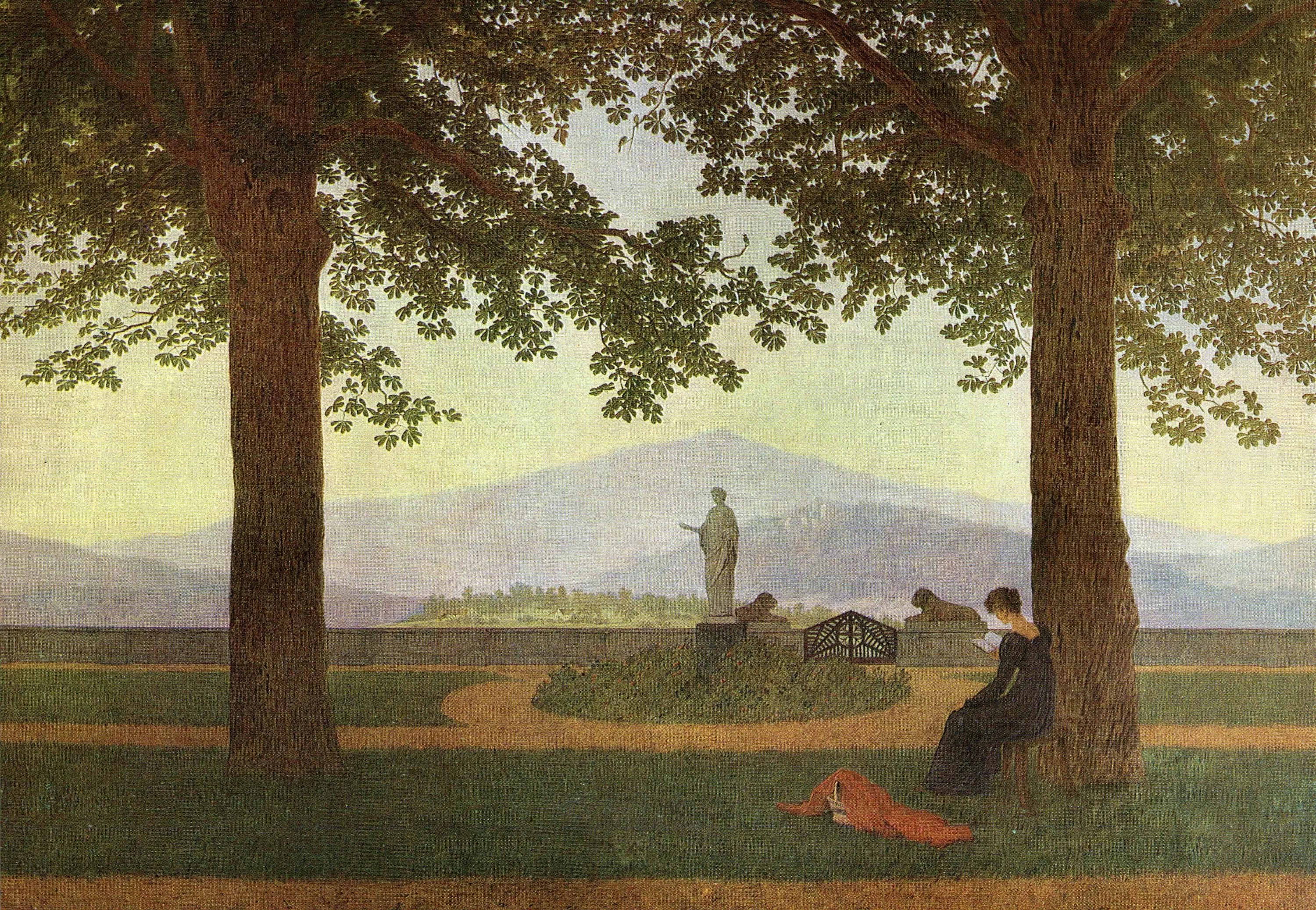 Reproduction du tableau « La Terrasse de Jardin - Caspar David Friedrich » par Alpha Reproduction en peinture à l’huile