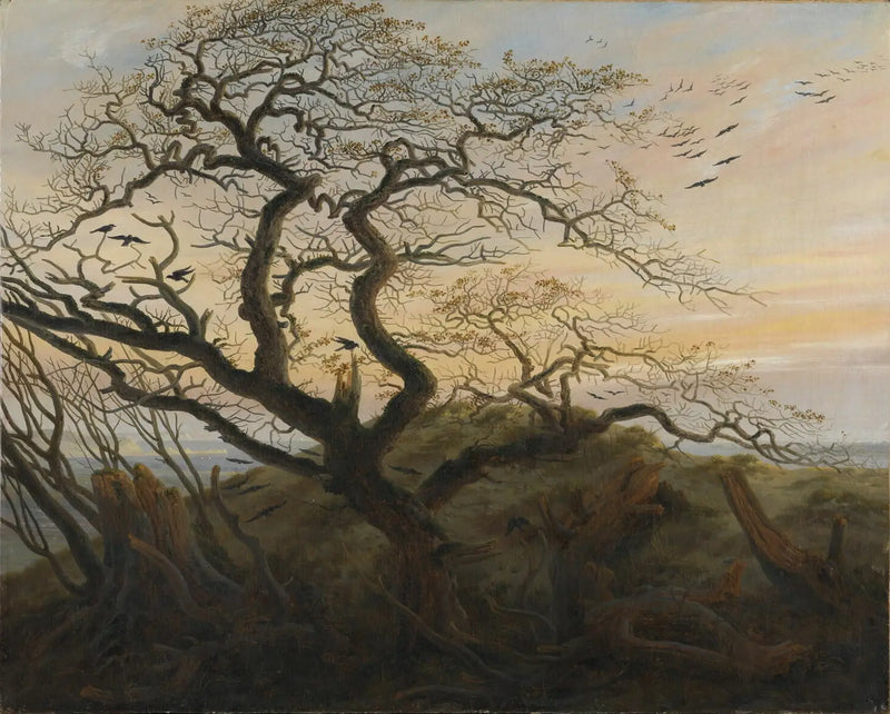 Vrány na stromě - Caspar David Friedrich