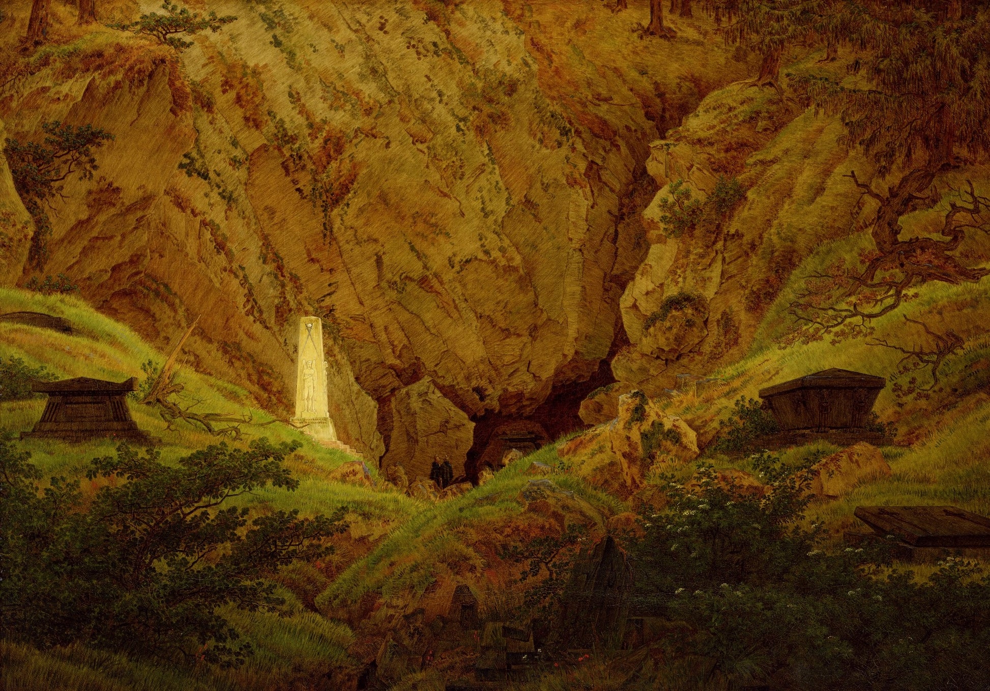 Reproduction du tableau « Tombes des combattants pour la Liberté - Caspar David Friedrich » par Alpha Reproduction en peinture à l’huile