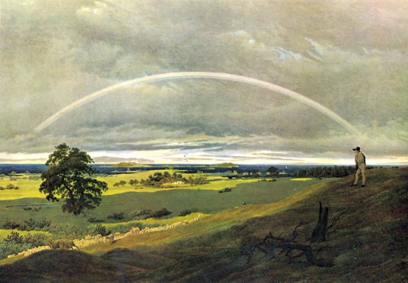 Krajina s duhou - Caspar David Friedrich