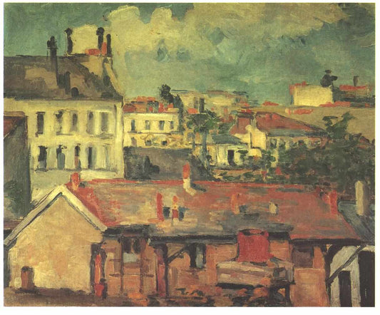 Skupina domů – Les Toits - Paul Cézanne