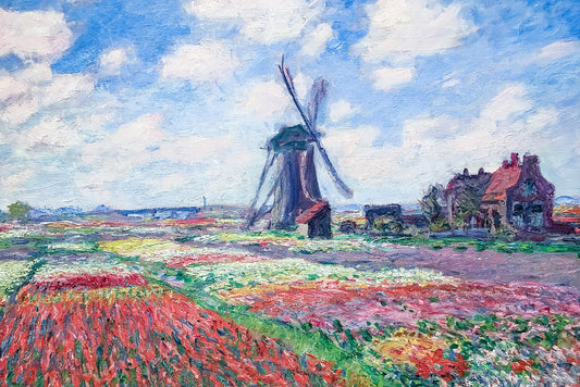 Pole tulipánů v Holandsku – Claude Monet (1886)